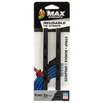 Duck Max Strength Lot de 6 serre-câbles réutilisables en caoutchouc pour intérieur et extérieur Noir 200 mm