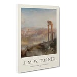 Modern Rome Campo Vaccino By Joseph Mallord William Turner Exhibition Museum Painting Canvas Wall Art Print Ready to Hang, Framed Picture for Living Room Home Office Décor, 24x16 Inch (60x40 cm)