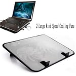 HJWL Laptop Stand, USB Laptop Cooling Computer Stands Silent Fan Lapdesks Computer Stand Base Notebook Table (Color : White)