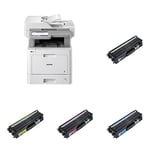 Brother MFC-L9570CDW A4 Colour Laser Wireless Multifunction Printer with Full Set of (Super High Yield) Toner Cartridges