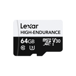 Lexar microSD High-Endurance microSDXC UHS-I/U3/10 R100 / W35 (V30) 64GB