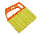 GARDINIA Brosse de nettoyage pour stores vénitiens - Plastique - 12 x 15 cm (LxH) - Jaune-orange