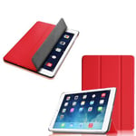 Etui Apple iPad Air 2 (iPad 6) (Wifi/4G/LTE) Smartcover pliable rouge Cuir Style avec stand - Housse coque de protection nouvel Apple iPad Air 6 rouge - accessoires tablette pochette XEPTIO : Exceptional Smart case !