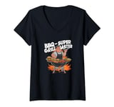 Womens Grillmaster Chef Outdoor & BBQ Master Barbecue Grill Master V-Neck T-Shirt