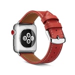 Läderarmband Apple Watch Series 7 41mm Röd