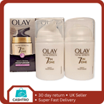 2 X Olay Total Effects 7in1 Night Moisturiser Nourish & Protect 50ml