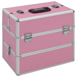 vidaXL Sminklåda 37x24x35 cm rosa aluminium -  Sminkväskor & necessärer