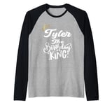 Tyler The Birthday King Happy Birthday Shirt Men Boys Teens Raglan Baseball Tee