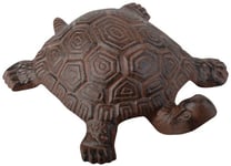 Esschert Design Statue de Jardin en Forme de Tortue en Fonte Marron, Marron, 18,8cm