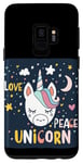 Coque pour Galaxy S9 Costume de licorne amusant qui dort joliment et en paix