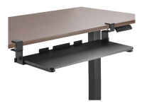 Maclean MC-839 - Monteringssats (tangentbordshylla, 2 bordsklammermonteringar) - för tangentbord / mus - svart - under skrivbordet