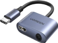 USB Ugreen Adapter USB-C to USB-C and 3.5mm jack UGREEN CM231 adapter (gray)