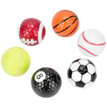 6 pcs Basketball Pattern Golf Balls Practice Indoor Outdoor Training UK