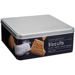 Boite alimentaire - Relief II - biscuits - 20 x 20 x 8.2 cm - Fer et étain - Noir