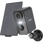 ieGeek 2K Caméra Surveillance WiFi Exterieure sans Fil Solaire, Vision Nocturne Couleur, AI Détection Mouvement, Audio