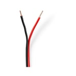 Câble de Haut-Parleur 2x 0,75 mm2 50,0 m Bobine Noir/Rouge - Nedis