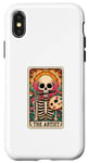 Coque pour iPhone X/XS The Artist Carte de tarot Halloween Squelette Gothique Magique