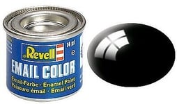 REVELL - Gloss Black Enamel Paint 14ml -  - REV32107