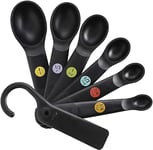 OXO Good Grips – Set de 6 cuillères à mesurer – Cuillères doseuses pour la cuisine - Noir