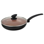 26cm Non Stick Saute Pan Fry Cookware Glass Lid Induction Grill Oven Cool Handle