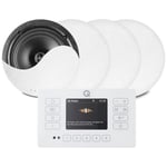 Q Acoustics E120 White - Bluetooth Kitchen Speaker System with DAB+ 4 x NCSS6