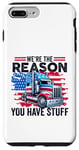 Coque pour iPhone 7 Plus/8 Plus Nous sommes la raison pour laquelle vous avez des trucs Semi Truck American Trucker