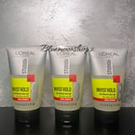 3 x 150ml L'oreal Studio Line Invisi'Hold 24H Natural Clear Gel Extra Strength