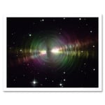 Hubble Space Telescope Image Rainbow Image Of The Egg Nebula Light Ripples Reflecting On The Dying Star's Dust Shells Art Print Framed Poster Wall Dec