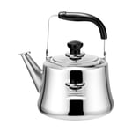 Tea Kettle Stove Top Whistling Hot Water Fashion 304 Stainless Steel with Anti-scalding Handle Induction Cooker (Color : Silver, Size : 1L)