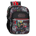 Star Wars Galactic Team Black Double Compartment School Backpack 30x40x13 cms Polyester 15.6L