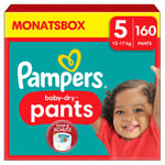 Pampers Baby-Dry Pants, storlek 5 Junior , 12-17kg, månadsförpackning (1 x 160 blöjor)