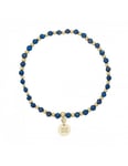 Bud to Rose Armband Bev blue/gold pärlor -