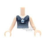 LEGO Elves Mini Figure Torso - Dark Blue Top with Silver Necklace