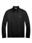 Polo Ralph Lauren Men's Black 1/4 Zip Ribbed Pullover Size UK XL 51 - 52" Chest