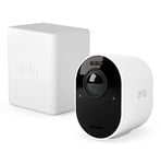 Arlo Ultra 2 Outdoor Smart Home Security Camera CCTV Add on and FREE extra Battery Pack bundle - white, With Free Trial of Arlo Secure Plan