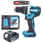 Makita DHP484 18v Brushless Combi Drill Body With 1 x 6.0Ah Battery & Charger
