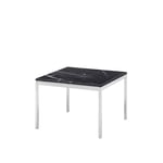 Knoll - Florence Knoll Low Table, Höjd 35 cm, 120 x 120 cm, skiva i Vit Arabescato marmor - Soffbord