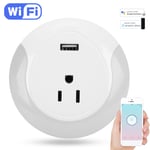 Smart Plug APP Remote Control WIFI Outlet With Timer Function USB Night Ligh SLS