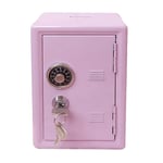 Mini säkerhetsbox, kombination och nyckellås, kompakt design,Rosa