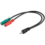 Adnauto - Cable Jack 3.5mm 3pin femelle x2 vers Jack 3.5mm 4pin Male
