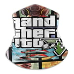 Custom made Gta V Grand Theft Auto Unisex Multifunctional Dustproof Microfiber Neck Gaiter, Balaclava,Bandanas, Neck Warmer Scarf For Cold Weather Outdoor Sports