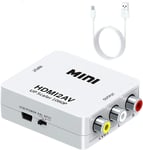 Adapter HDMI til AV/RCA signalkonverter 1080p