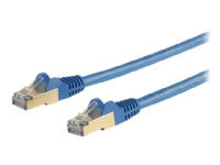 StarTech.com 7 m CAT6a Ethernet-kabel - 10 Gigabit hakfri skärmad RJ45 100 W PoE-kopplingskabel - 10 GbE STP Cat6a nätverkskabel med dragavlastning - Blå - Fluke-testad/ledning är UL-klassad/TIA - Patch-kabel - RJ-45 (hane) till RJ-45 (hane) - 7 m -