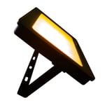 G.W.S® 50W Infinity Black Casing Outdoor IP65 Waterproof LED Floodlight Energy Saving Security Light Amber Colour