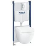 Grohe - Kit wc 5 en 1 Solido Compact avec wc suspendu Euro Ceramic