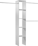 Basix Spacepro 5 Shelf Storage for Sliding Wardrobes - White