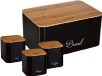 KingHoff Lumarko Bread Box Kinghoff kh-1586 bread box with a set of kitchen containers!