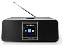 Nedis Internet Radio m. FM/DAB+/Bluetooth (Sort, Sølv)