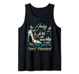 July Girl I Am Who I Am Funny Birthday Party Shoes Crown Tank Top