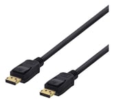 Deltaco DP-1010D DisplayPort-kabel 1 m Sort